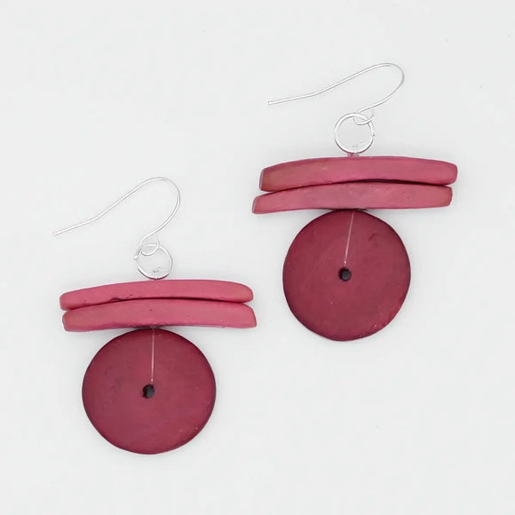 SYLCA Raspberry Billie Dangle Earring