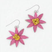SYLCA Pink and Yellow Amaya Flower Earrings - P23E02 - PINK/YELLOW