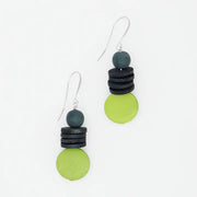 SYLCA Lime and Gray Dusk Earrings - SD25E27 - LIME