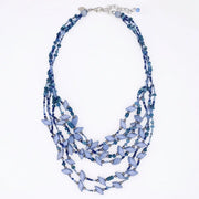 SYLCA Blue Reverie Mixed Bead Necklace