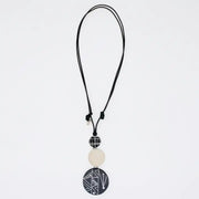 SYLCA Ebony and Ivory Noir Pendant - LS26N16 - BLACK