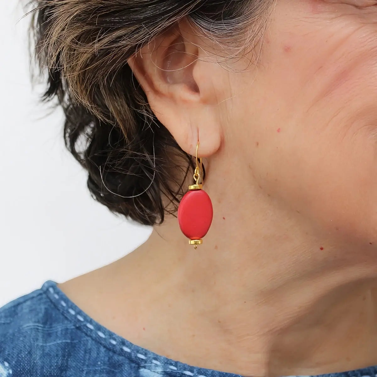 SYLCA Coral Blair Dangle Earring