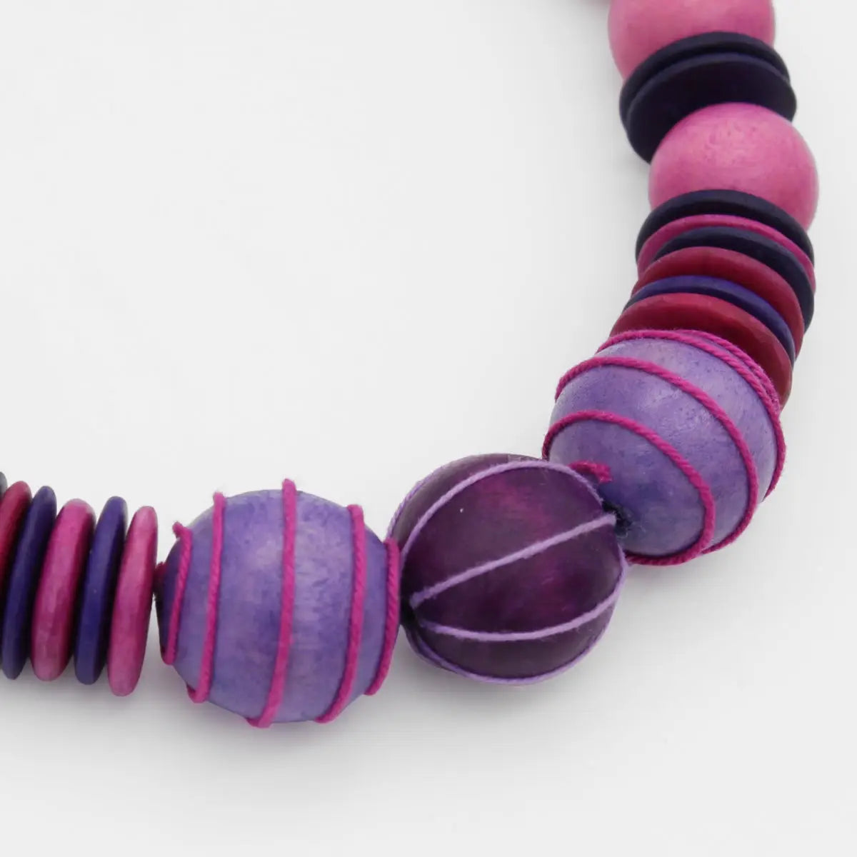 SYLCA Pink Elowen Bead Necklace - SD25N53 - PINK