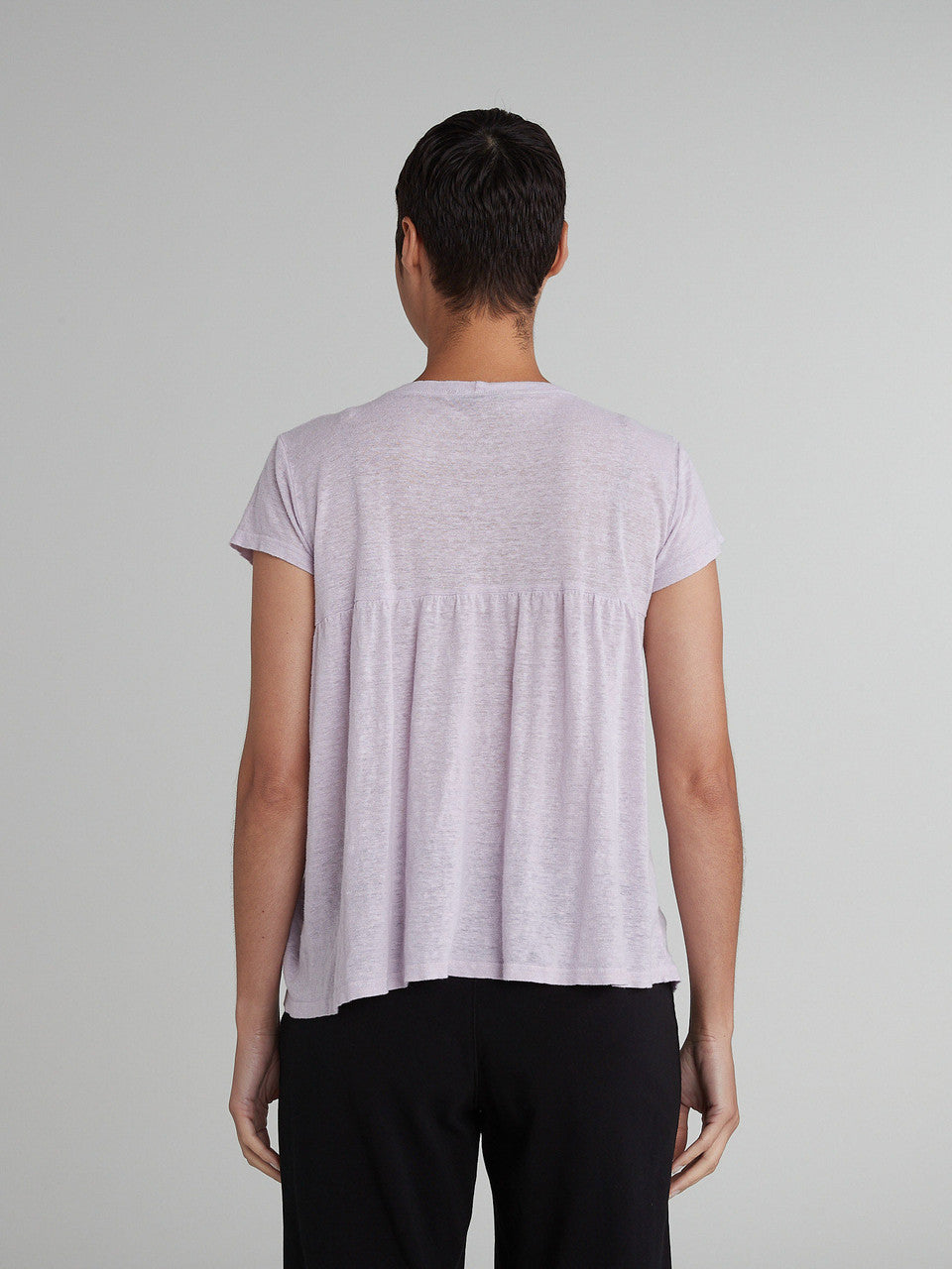 CUT LOOSE - Light Weight Linen Ruche Back Top - 4036273