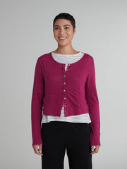 CUT LOOSE - Light Weight Linen Crop Cardigan - 4038525
