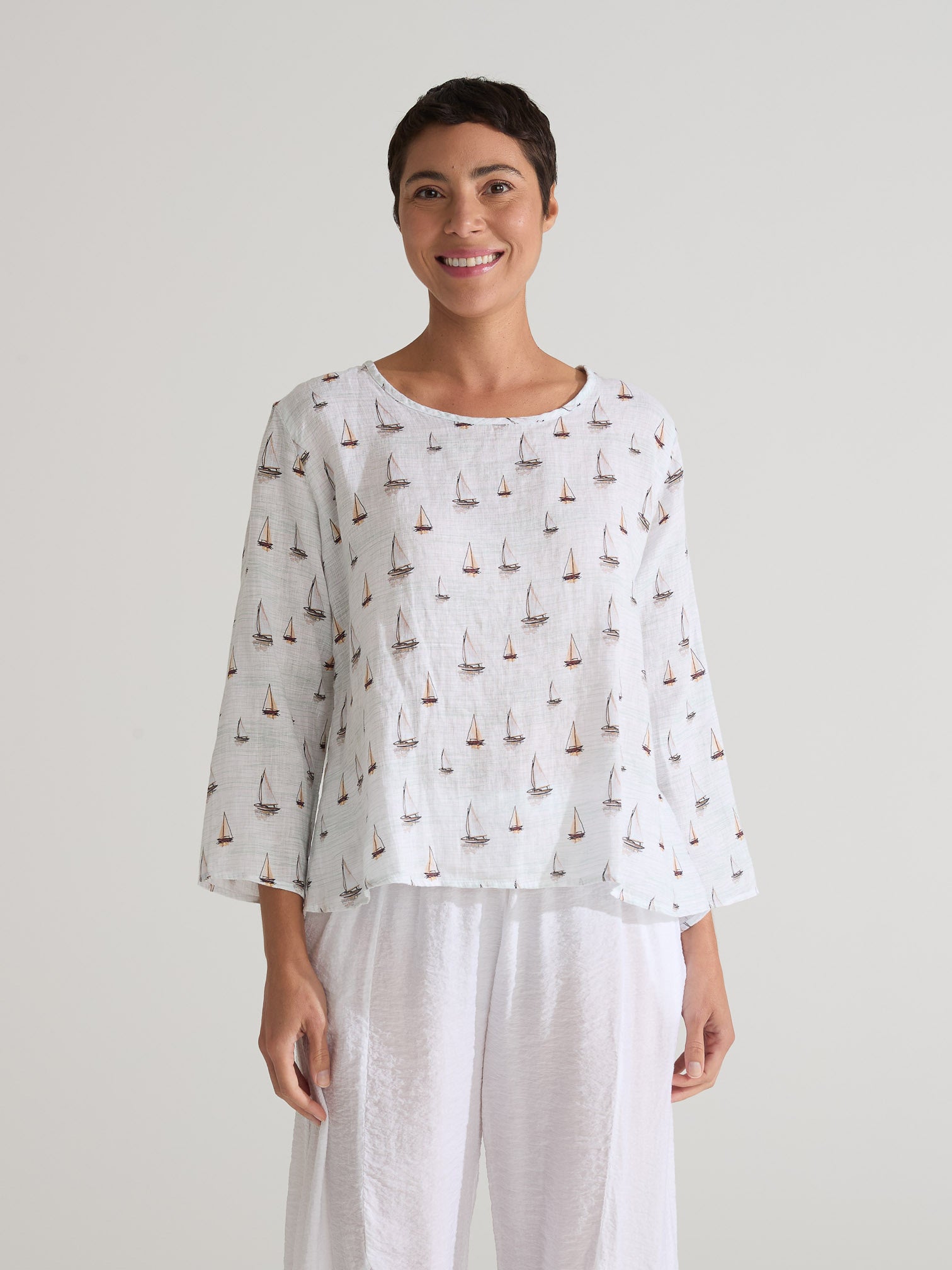CUT LOOSE - Sailboats 3/4 Split Back  - 4187965 - LAUNDERED ONLY