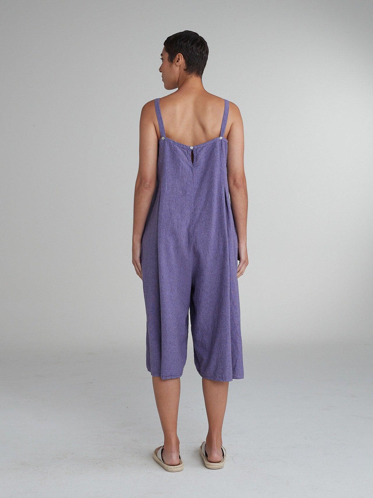 CUT LOOSE - Crosshatch Crop Jumpsuit - 4192083