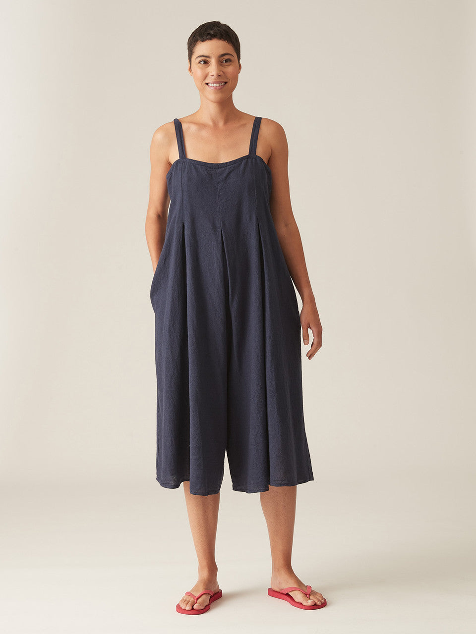 CUT LOOSE -  Crosshatch Crop Jumpsuit - 4192083