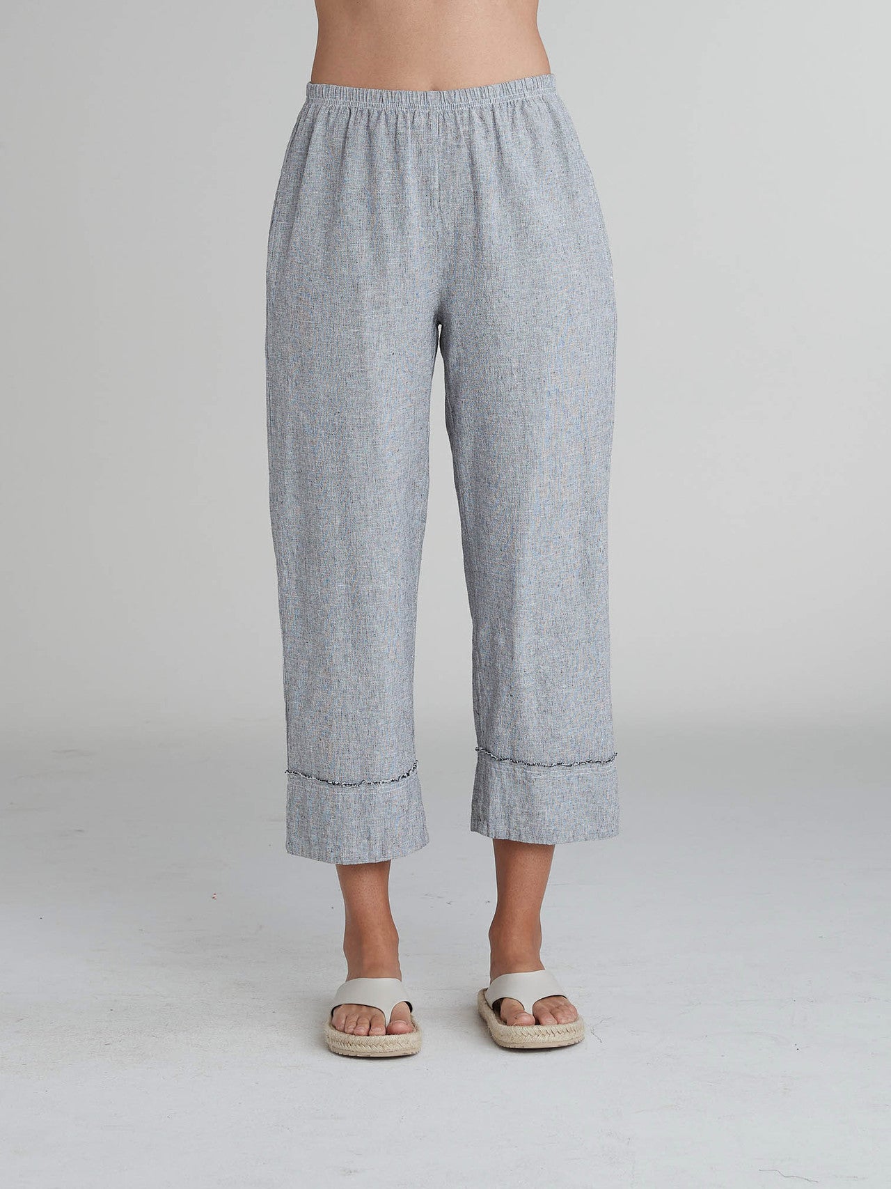CUT LOOSE - Crosshatch Frayed Cuff Pant - 4192747