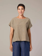 CUT LOOSE Crosshatch S/S Cropped Top - 4196326