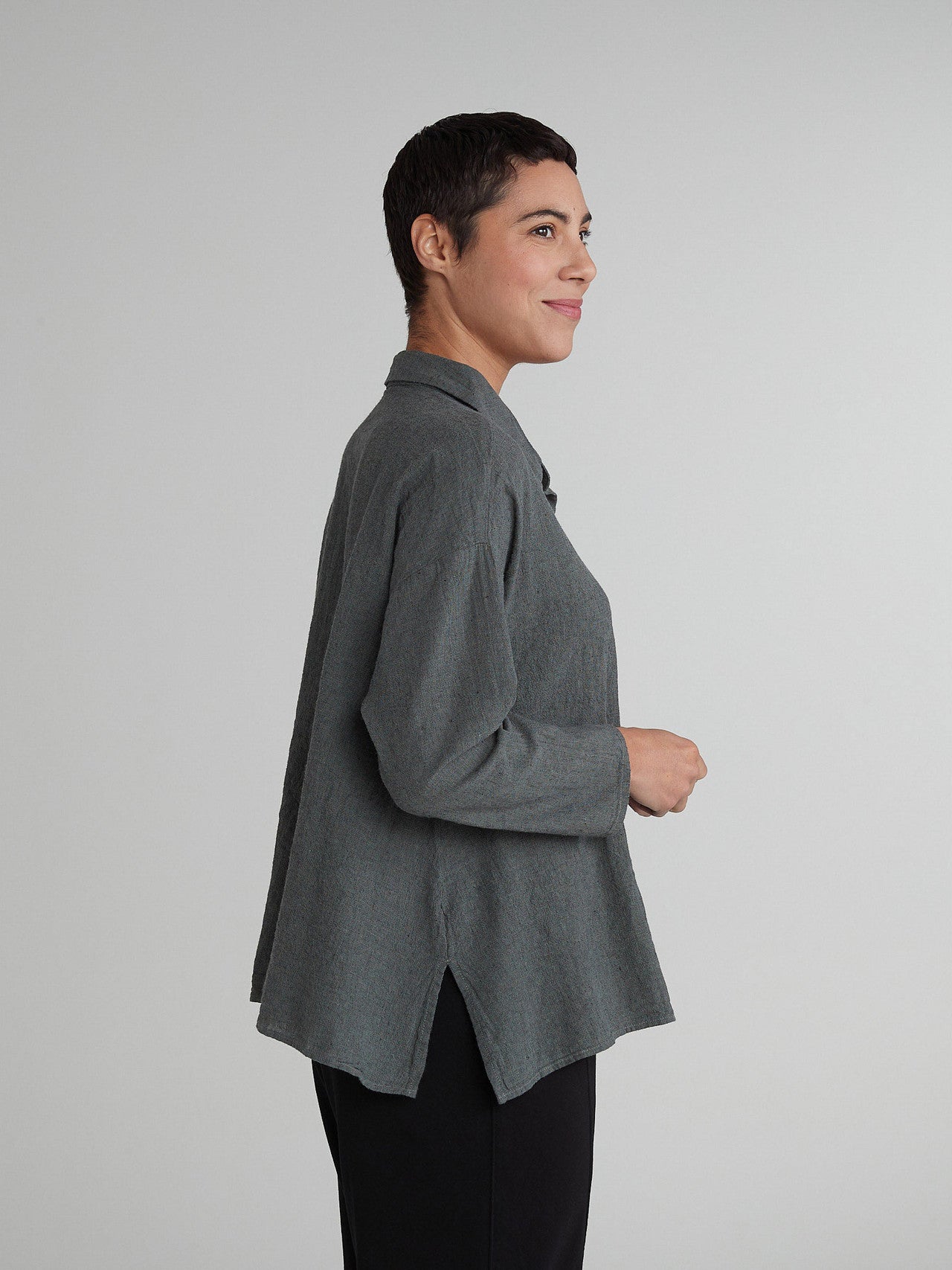 CUT LOOSE - Crosshatch Swing Shirt - 4196919
