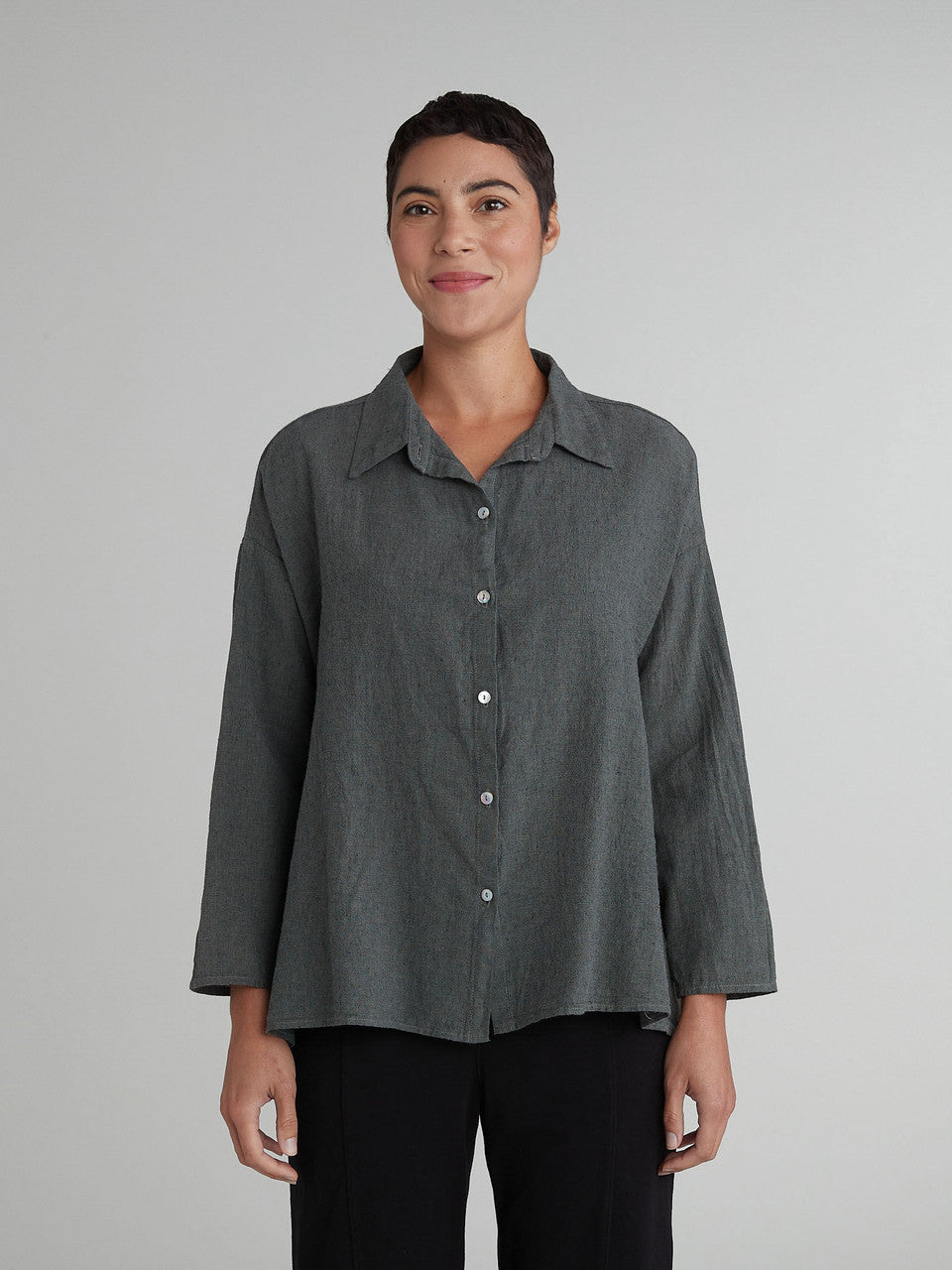 CUT LOOSE - Crosshatch Swing Shirt - 4196919