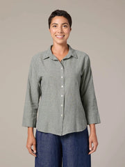 CUT LOOSE Crosshatch Crop Easy Shirt - 4196986
