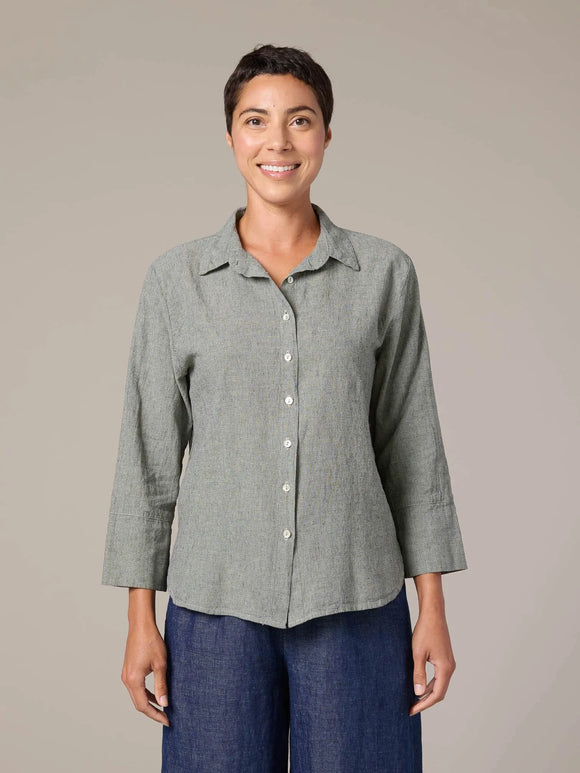 CUT LOOSE Crosshatch Crop Easy Shirt - 4196986