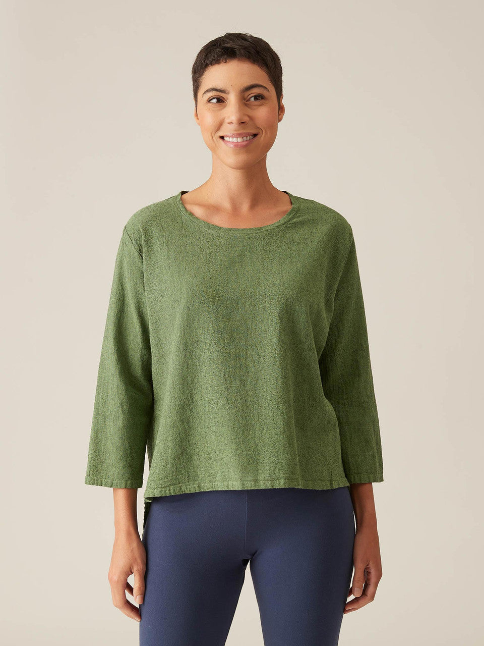 CUT LOOSE - Crosshatch Hi-Low Crop Top - 4197548