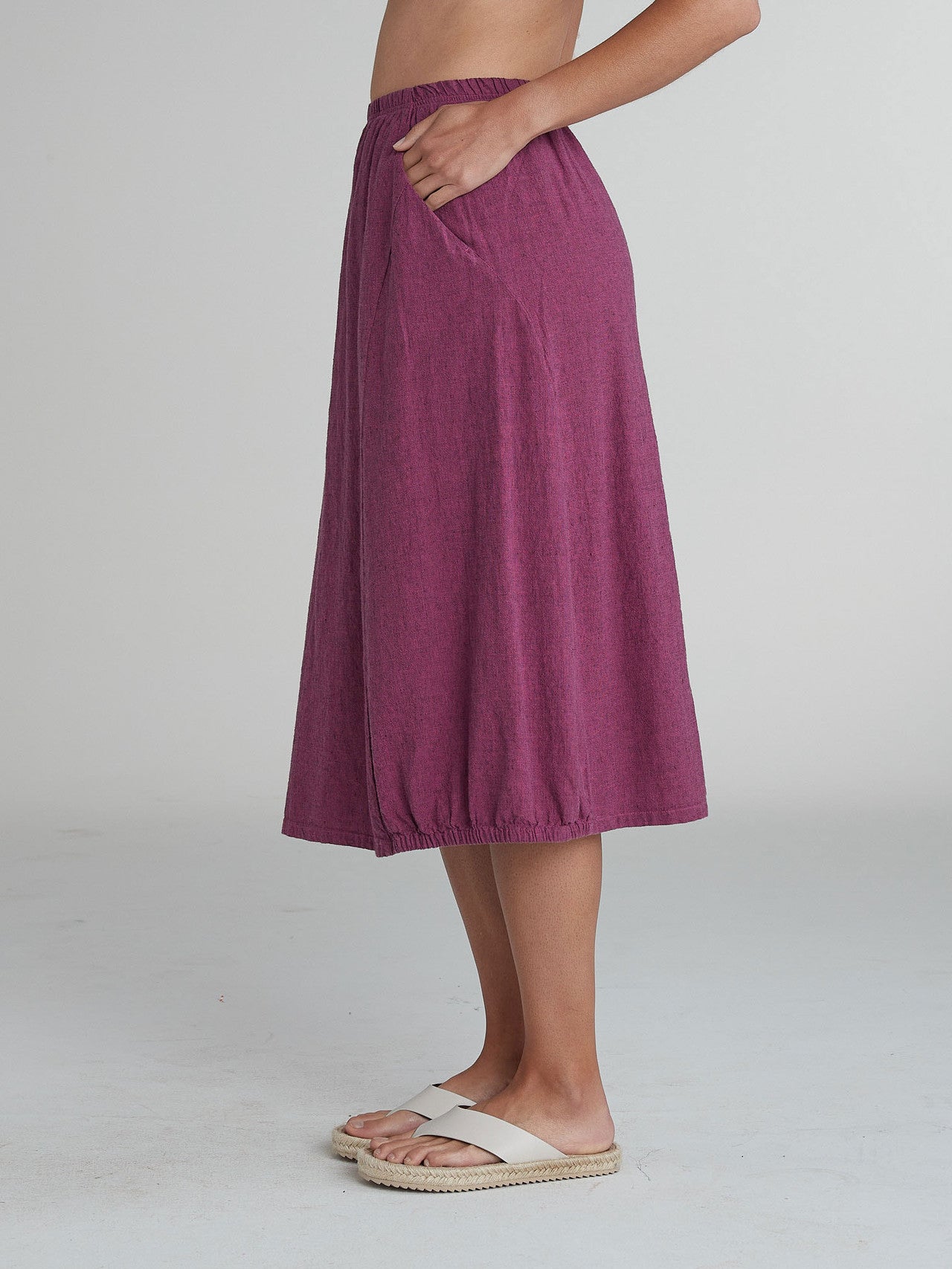 CUT LOOSE - Crosshatch Side Elastic Skirt - 4199518