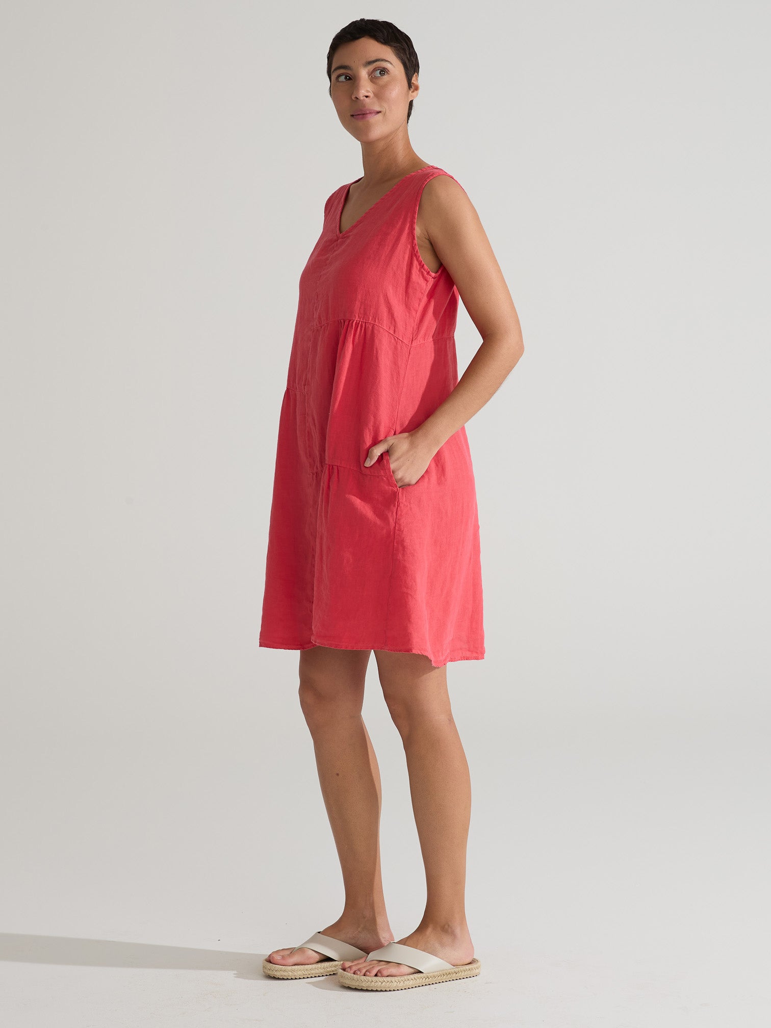 CUT LOOSE - Hanky Linen Patch Dress - 4200784