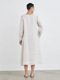 CUT LOOSE - Hanky Linen L/S Maxi Dress (LAUNDERED ONLY)