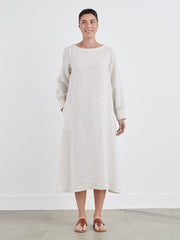 CUT LOOSE - Hanky Linen L/S Maxi Dress - 4201703﻿