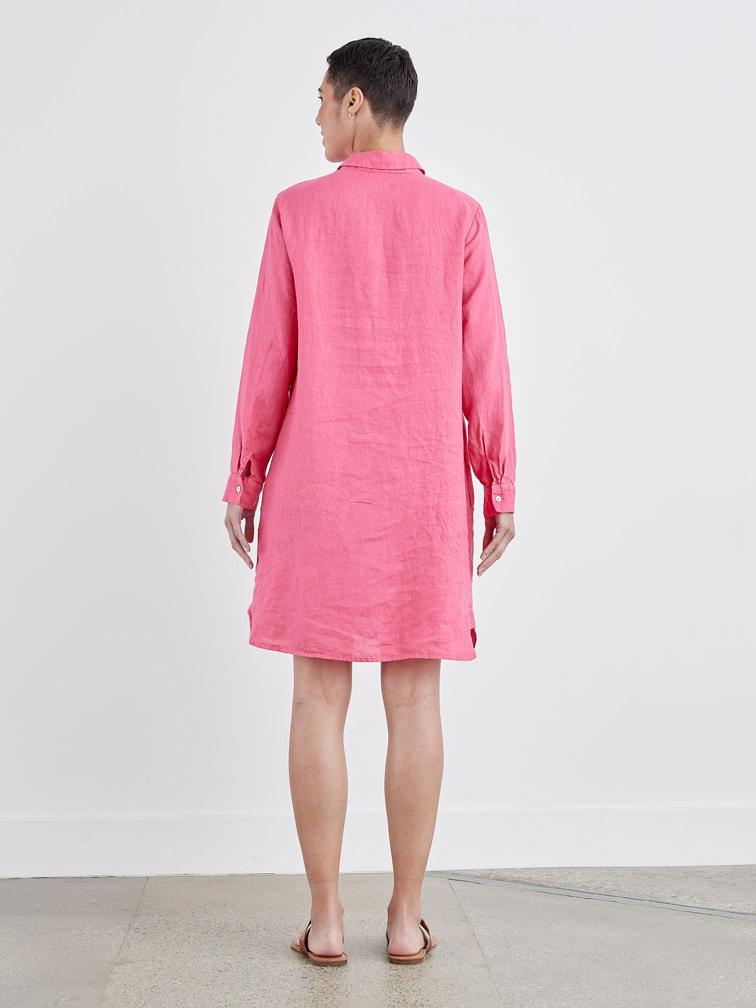 CUT LOOSE - Hanky Linen Shirt Dress - 4201707﻿