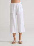 CUT LOOSE - Hanky Linen Easy Crop Pants - 4202349