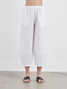 CUT LOOSE - Hanky Linen Lantern Pant (WHITE ONLY)