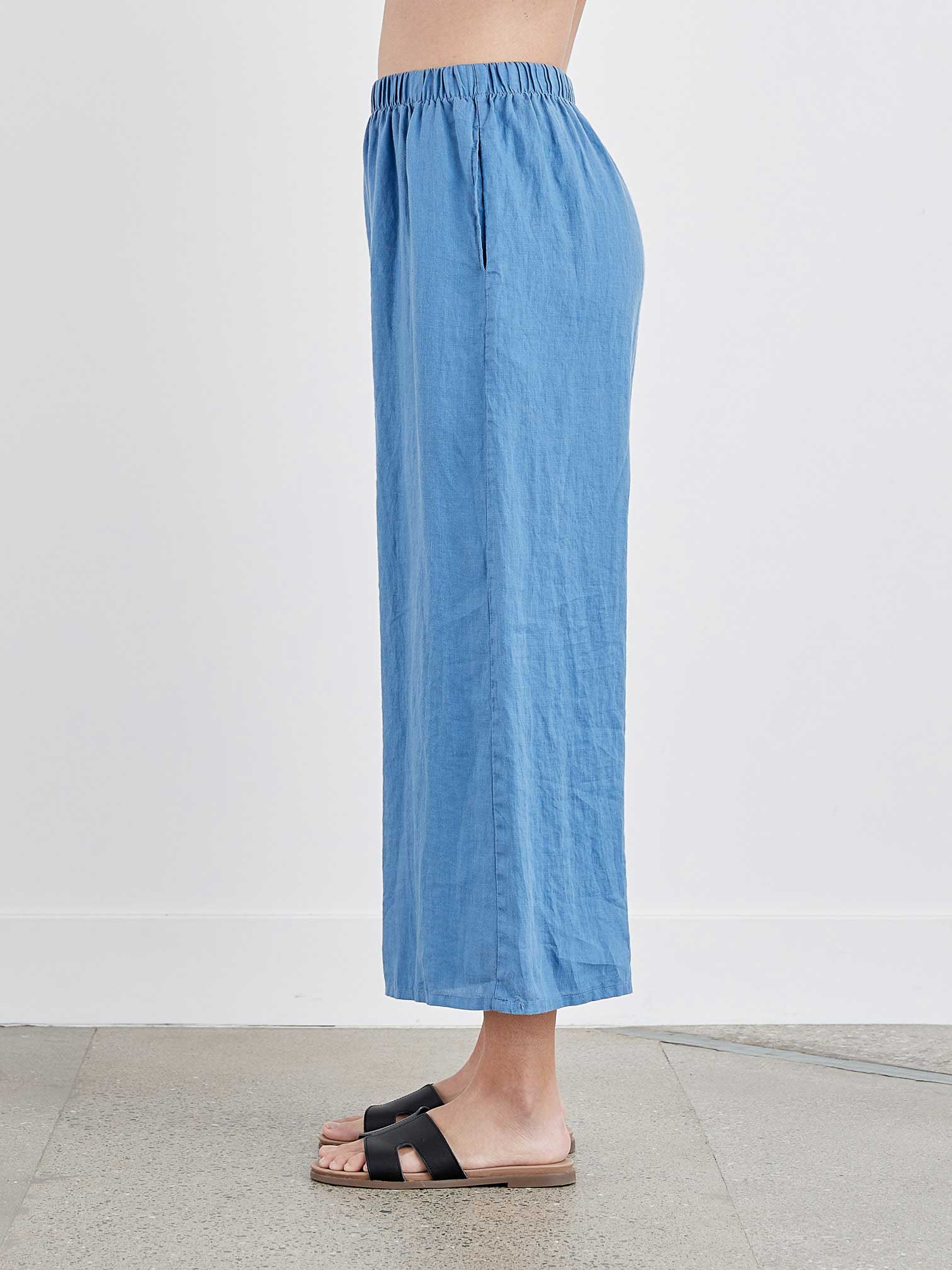 CUT LOOSE - Hanky Linen Full Crop Pant - 4202773
