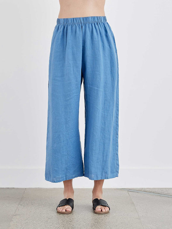 CUT LOOSE - Hanky Linen Full Crop Pant (AMALFI ONLY)