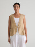 CUT LOOSE - Hanky Linen 1 Button Vest - 4205625