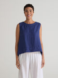 CUT LOOSE - Hanky Linen Hi Low Tank - 4205717