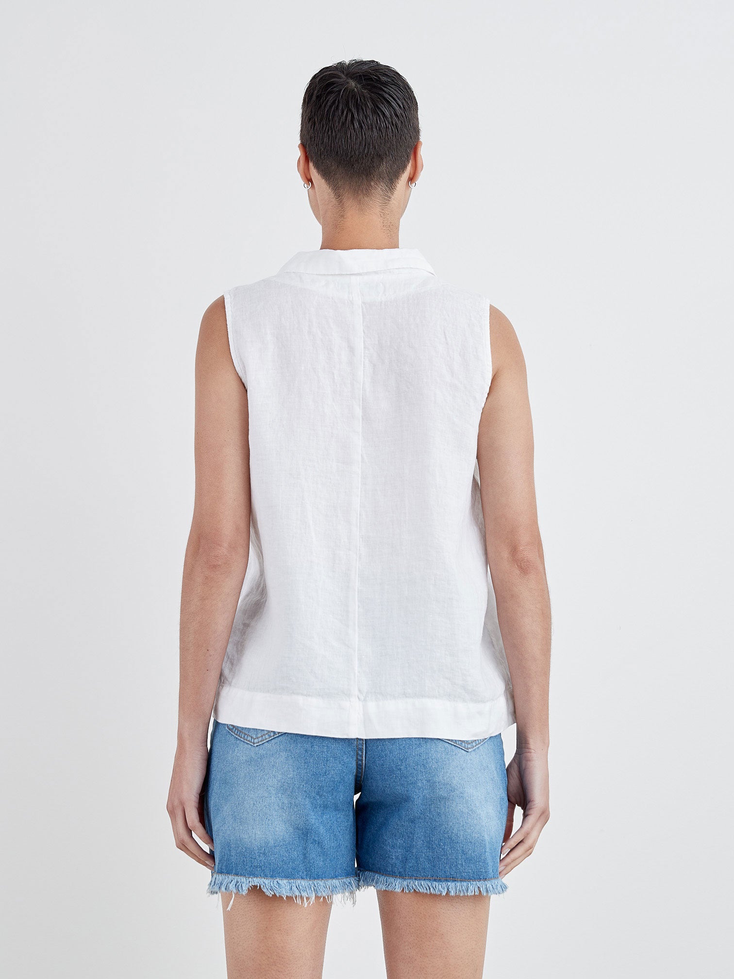 CUT LOOSE - Hanky Linen Sleeveless Shirt - 4205865