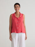 CUT LOOSE - Hanky Linen Sleeveless Shirt - 4205865