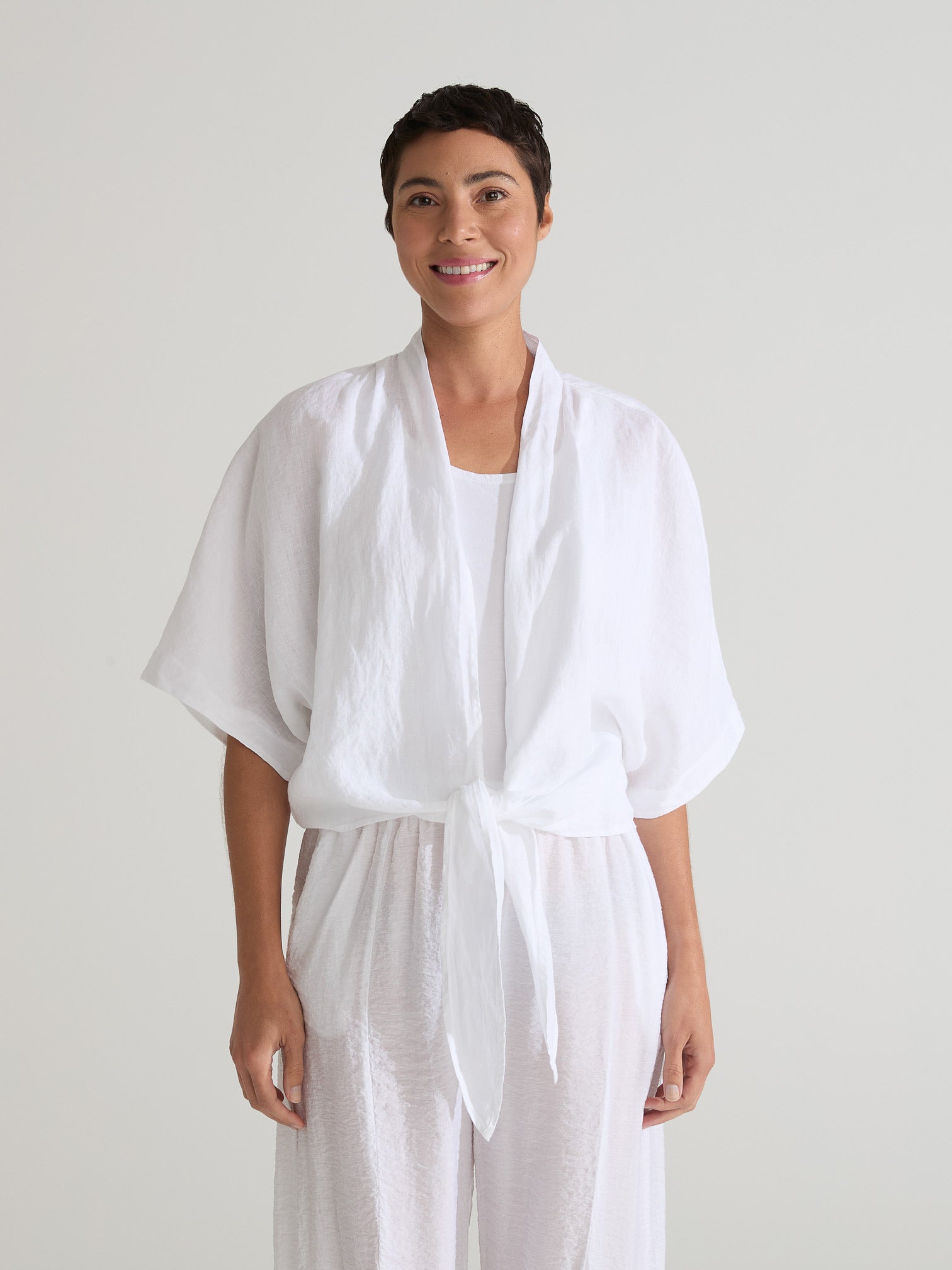 CUT LOOSE - Hanky Linen O/S Tie Wrap - 4206271