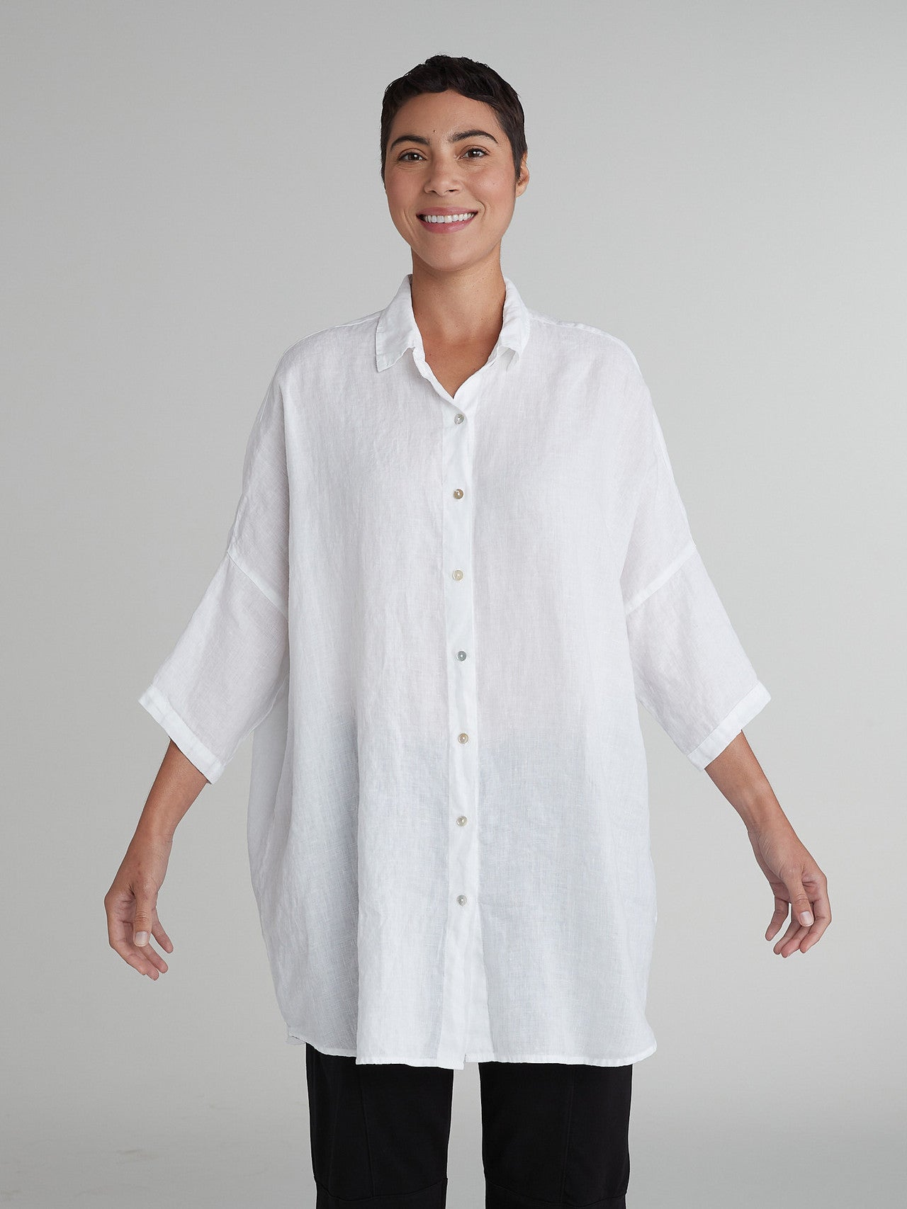CUT LOOSE - Hanky Linen One-Size Shirt - 4206636