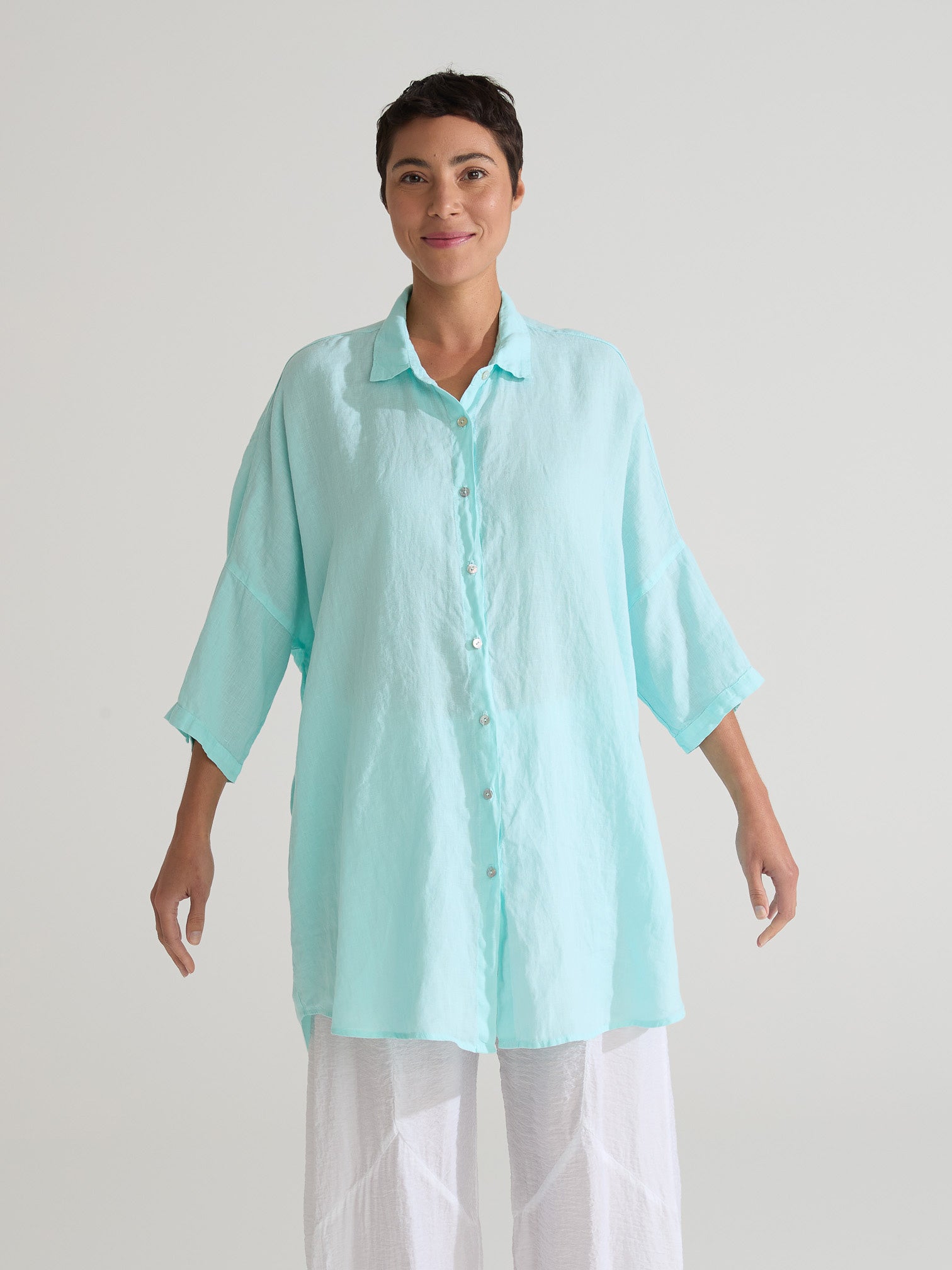 CUT LOOSE - Hanky Linen O/S Shirt - 4206636