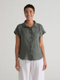 CUT LOOSE - Hanky Linen S/S Pkt Shirt - 4206731