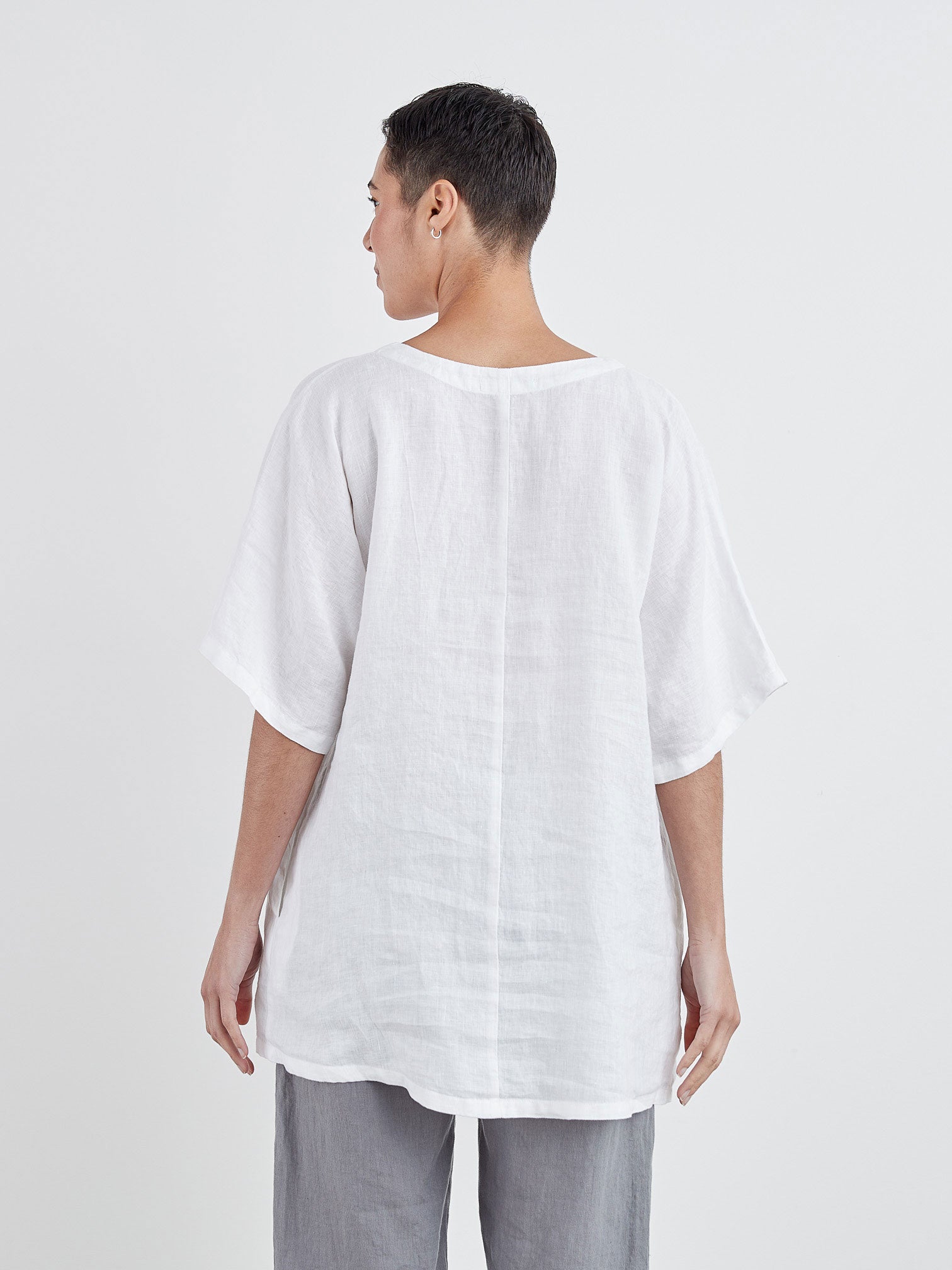 CUT LOOSE - Hanky Linen Shirred Blouse - 4206877