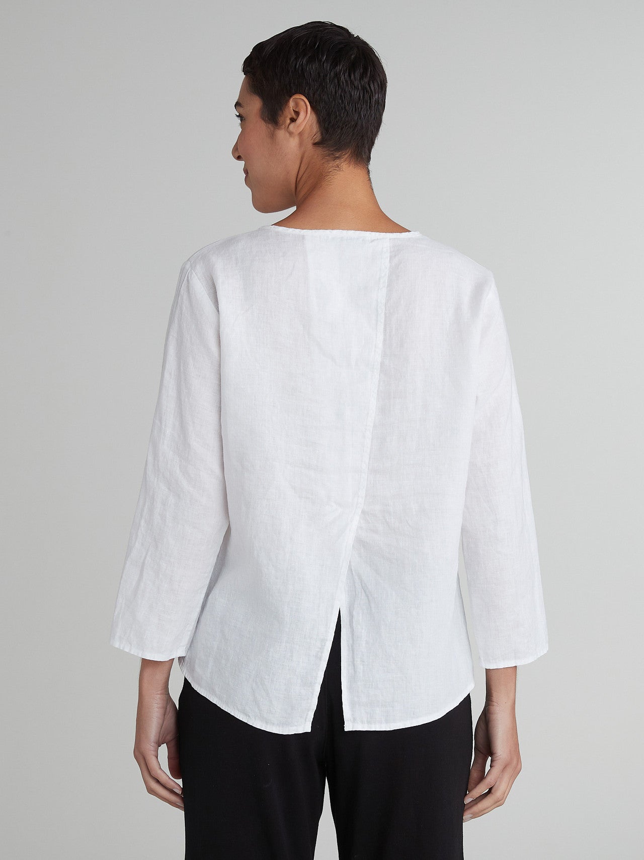 CUT LOOSE - Hanky Linen Split Back Top - 4207965