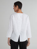 CUT LOOSE - Hanky Linen Split Back Top - 4207965Sp