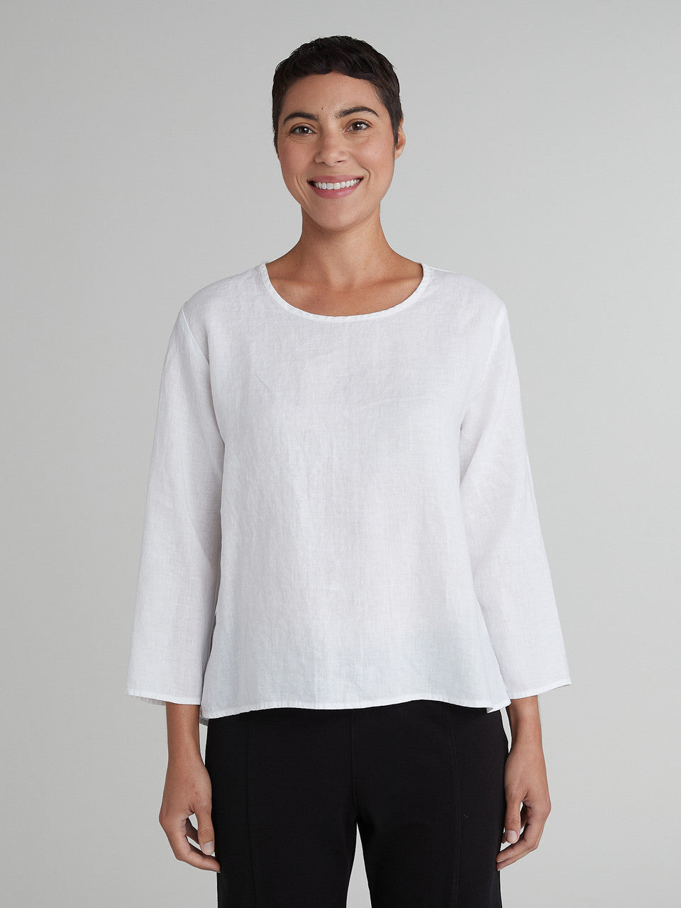 CUT LOOSE - Hanky Linen Split Back Top - 4207965