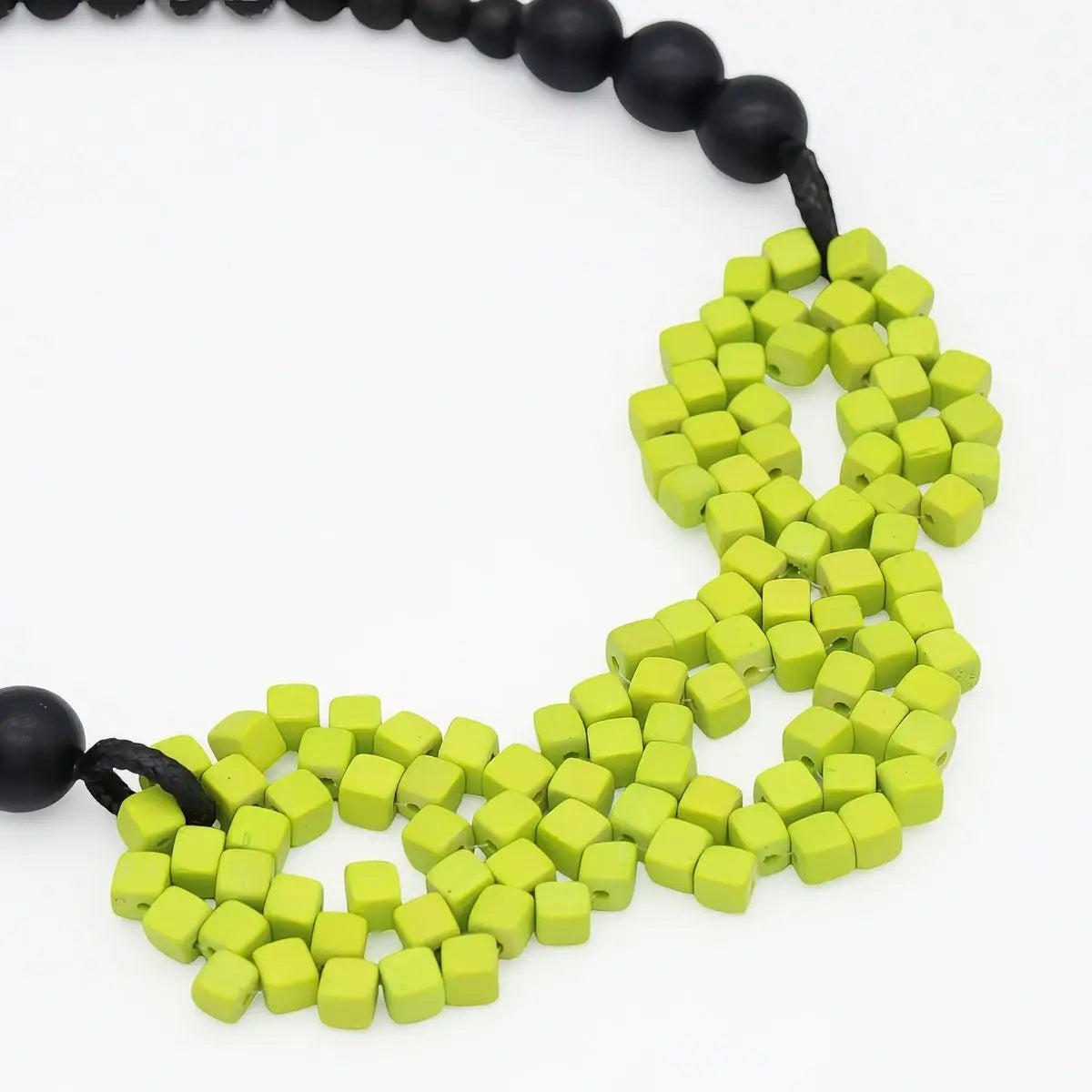 SYLCA Lime Blue Mosaic Statement Necklace - SD26N20 - LIME