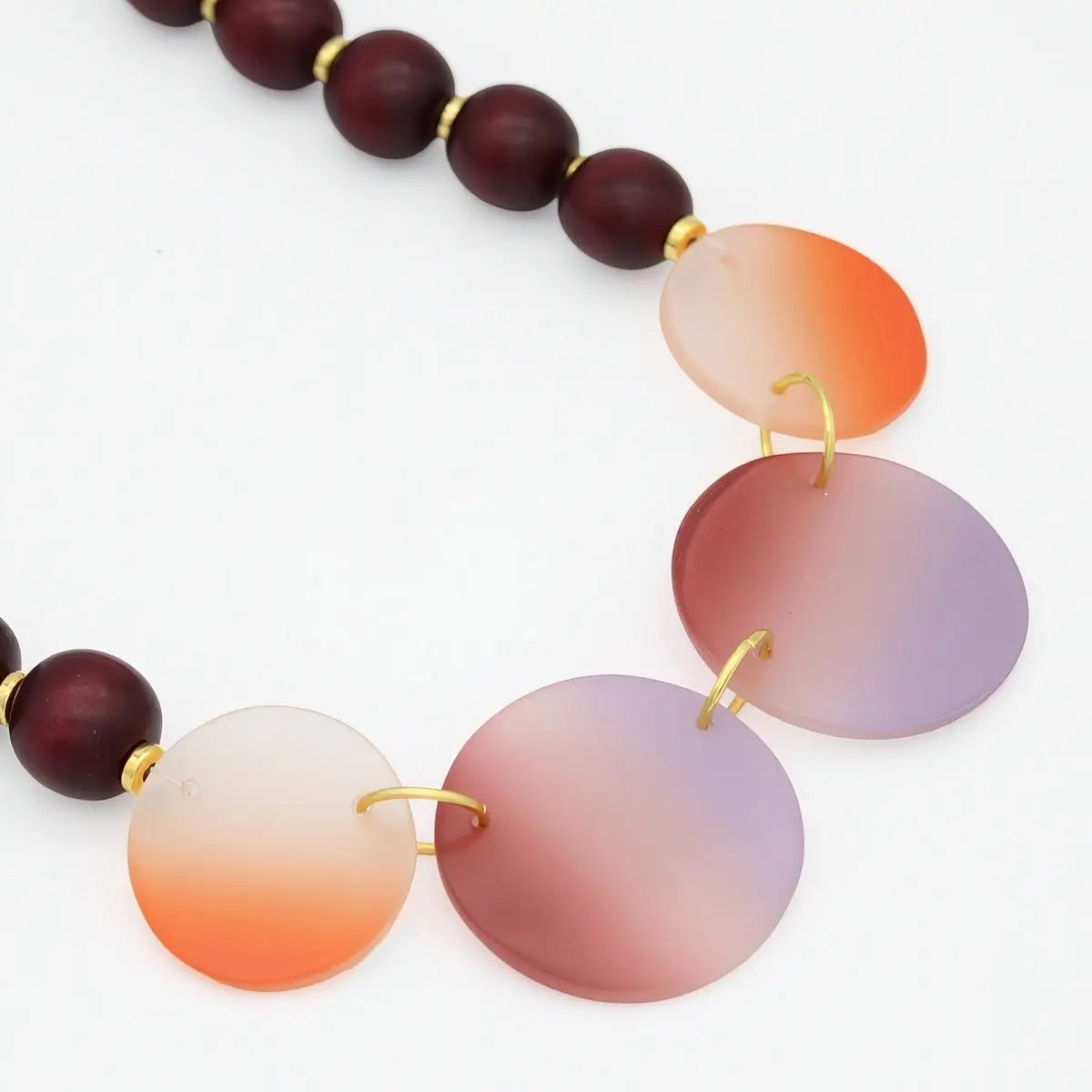 SYLCA Maroon Mirage Statement Necklace - SD26N13 - MAROON