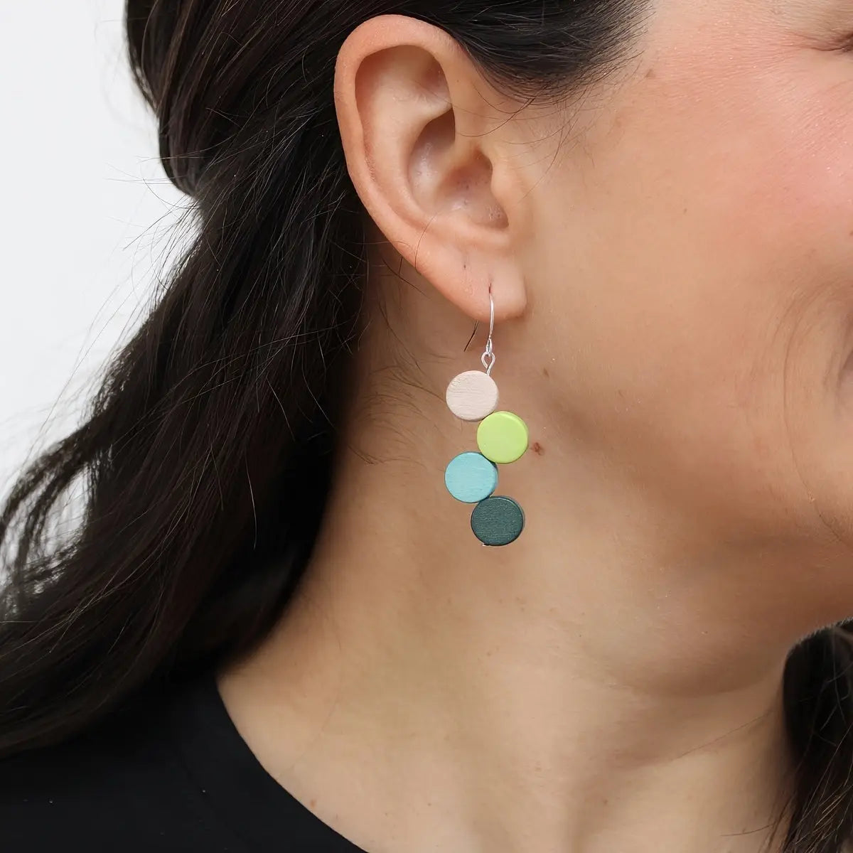 SYLCA  Green Multi Eva Dangle Earrings