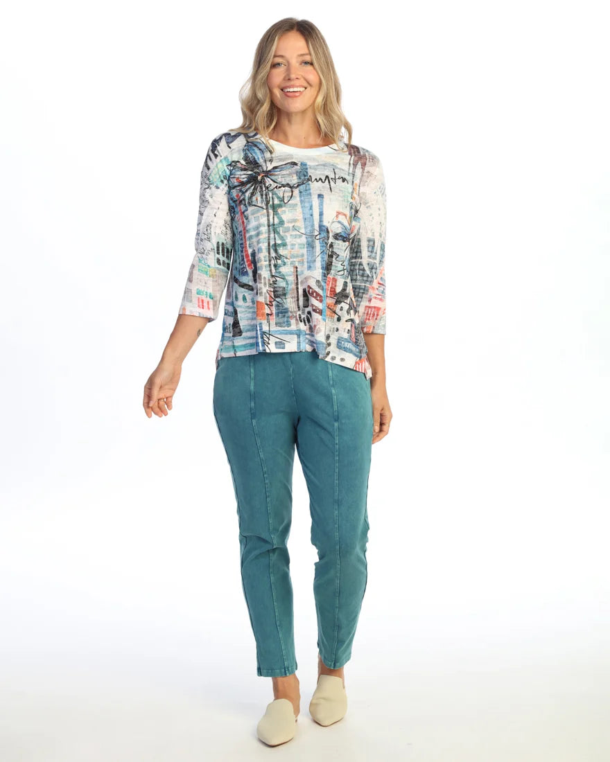 JESS & JANE Burnout Hi-Low Top - 44-2296 - BROOKLYN