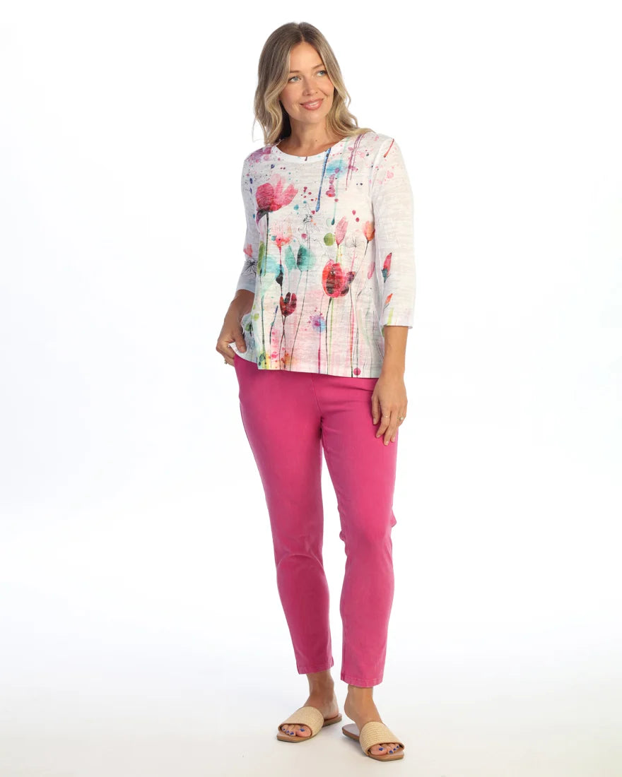 JESS & JANE Burnout Hi-Low Top - 44-2312 - PRIMAVERA