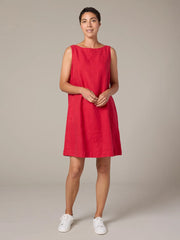 CUT LOOSE Solid Linen Modern Shift - 4400337