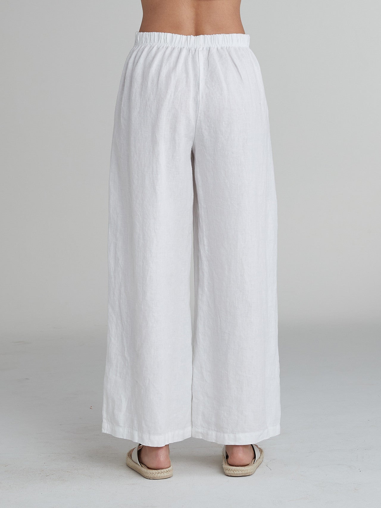 CUT LOOSE - Solid Linen Wide Leg Pant - 4402213