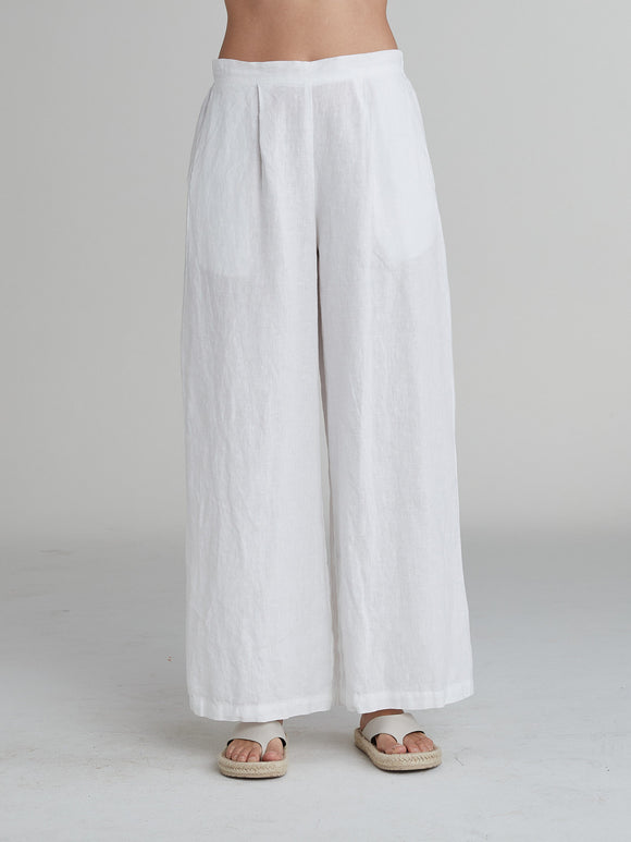 CUT LOOSE - Solid Linen Wide Leg Pant - 4402213Sp