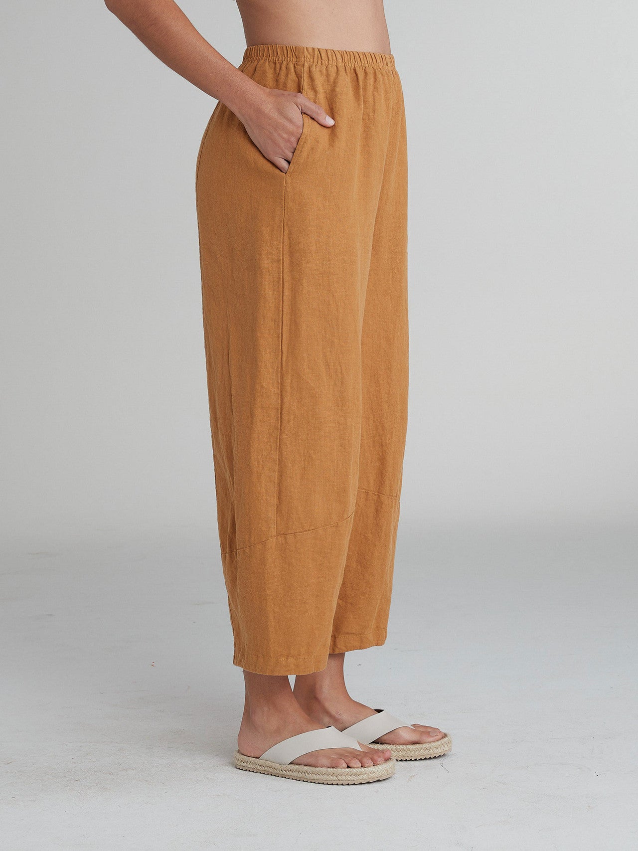 CUT LOOSE - Solid Linen Lantern Pant - 4402388