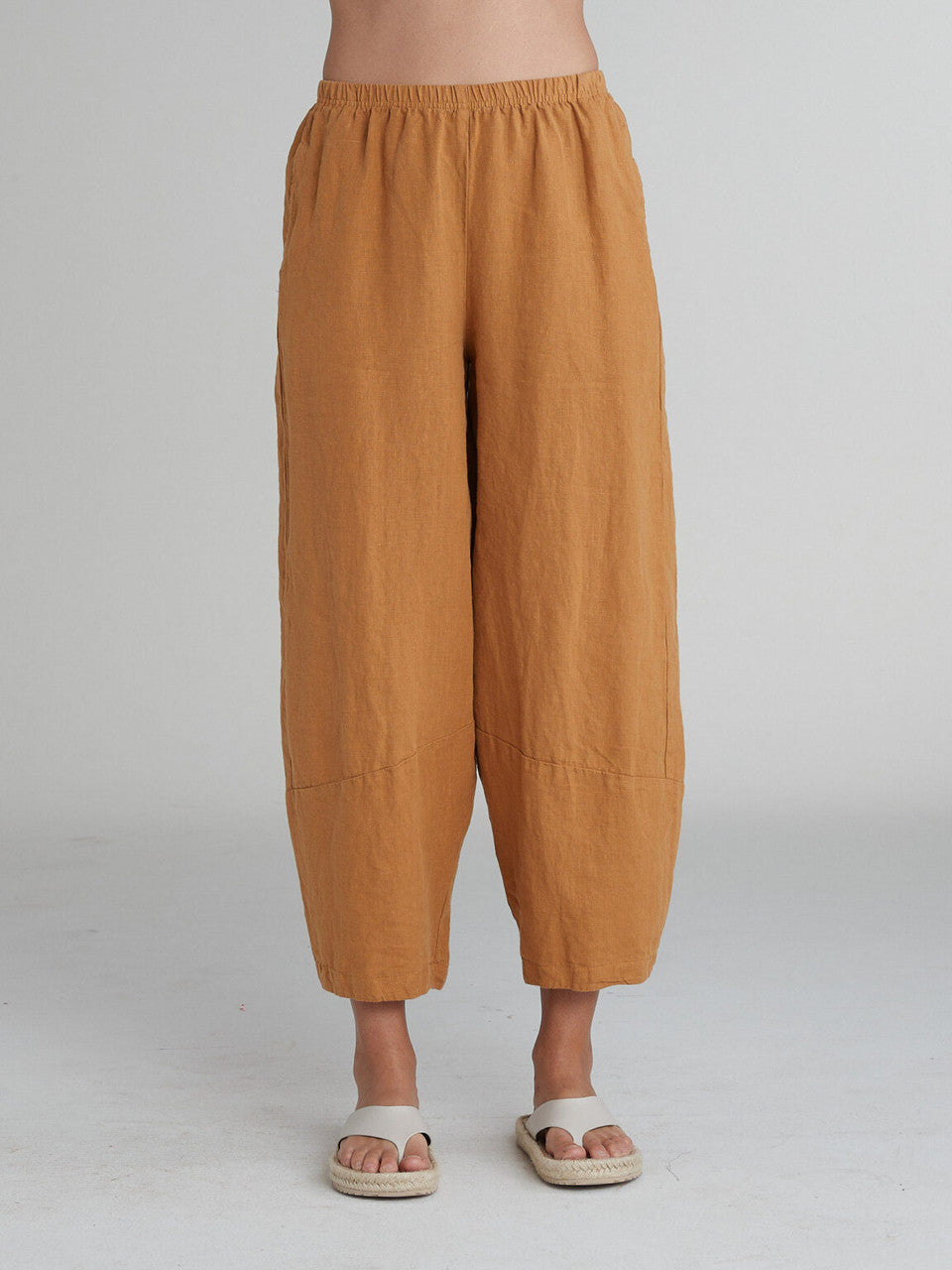CUT LOOSE - Solid Linen Lantern Pant - 4402388
